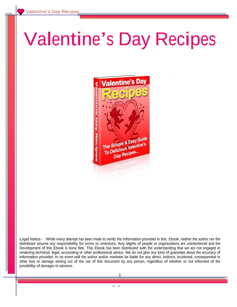 The Ultimate Valentine’s Day Recipes eBook: A Collection of Romantic Dishes