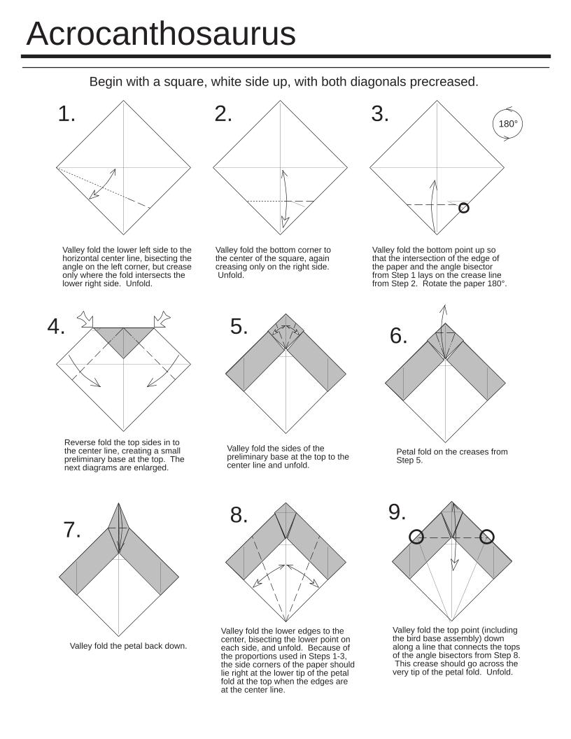 Discover the Art of Origami: eBook Guide to Crafting Acrocanthosaurus