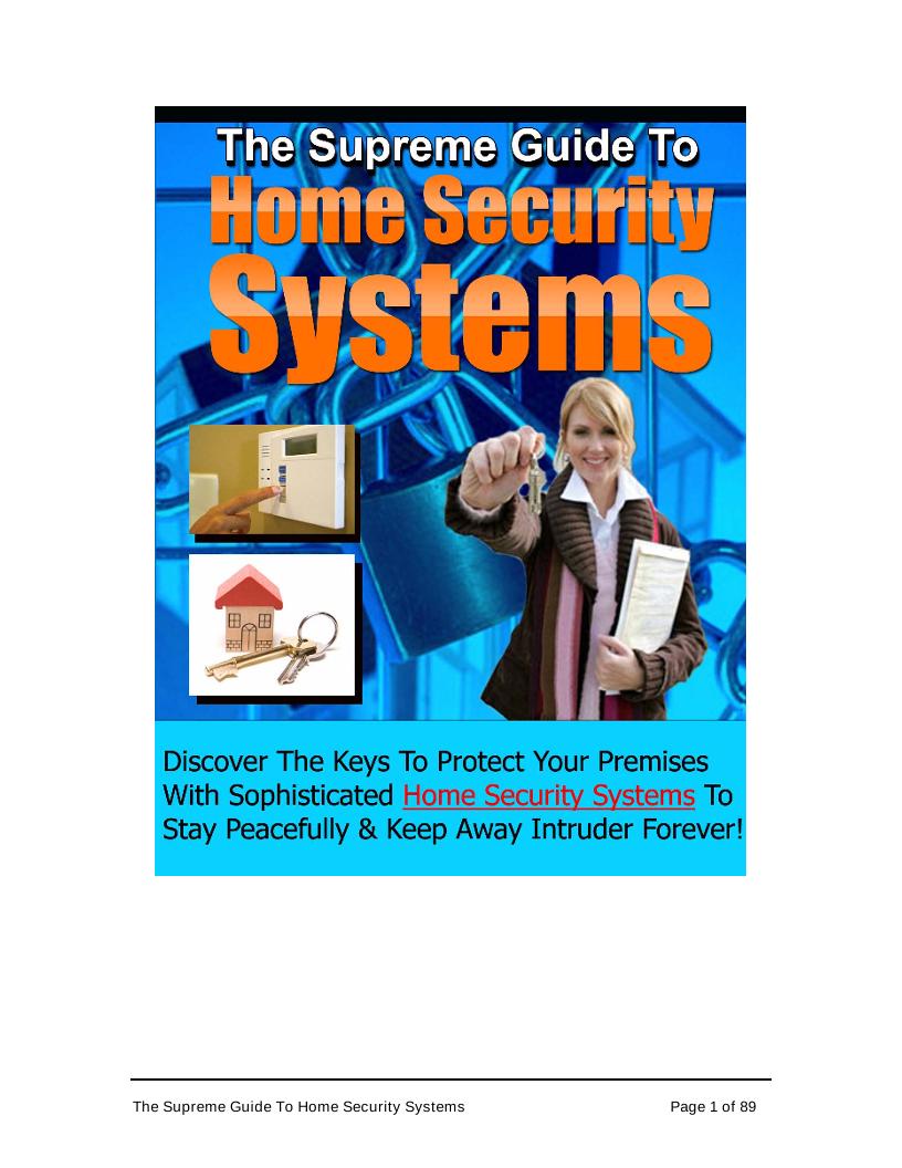 The Supreme eBook on Home Security Essentials and Innovations