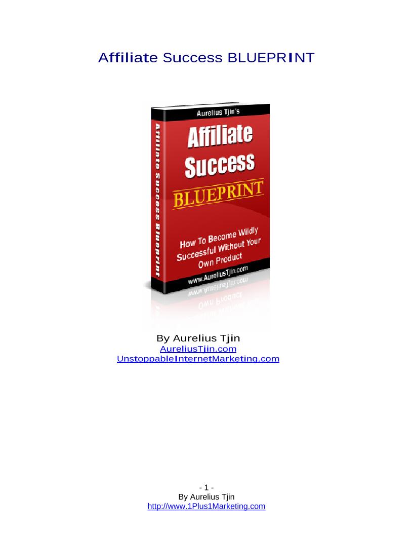 eBook: Affiliate Success Blueprint for Online Profits Mastery