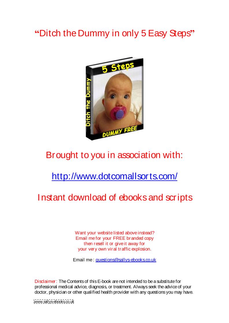 eBook: Ditch the Dummy in 5 Easy Steps for Happy Parenting
