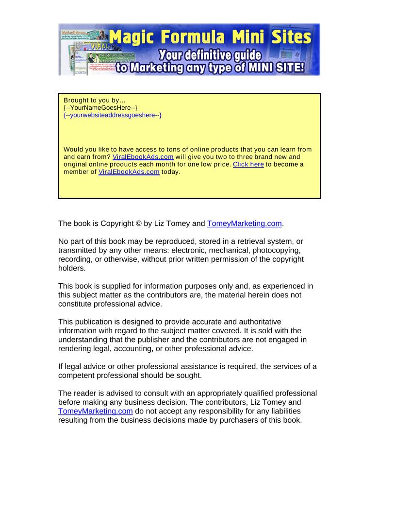 Master Mini Sites for Massive Online Profits: The Essential eBook