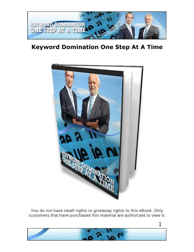 Master Keyword Domination: Your Step-by-Step eBook Guide to Online Success
