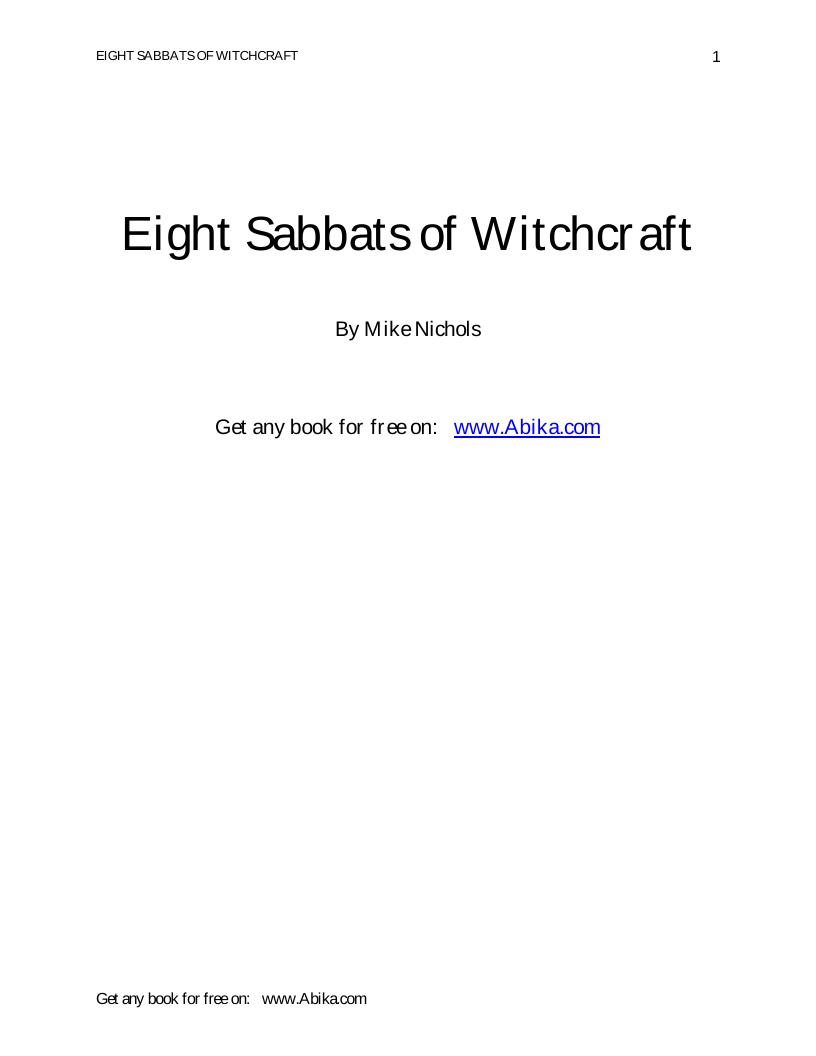 Explore the eBook on Eight Enchanted Sabbats of Witchcraft