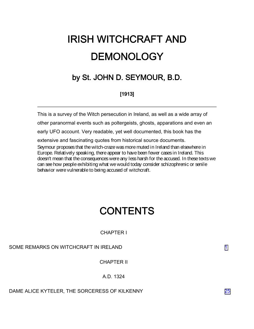 eBook: Irish Witchcraft and Demonology – A Historical Journey