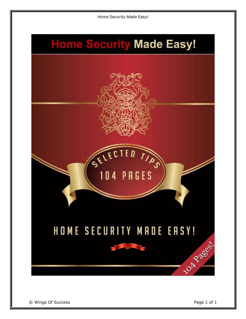 eBook: Your Ultimate Guide to Home Security Made Easy and Safe