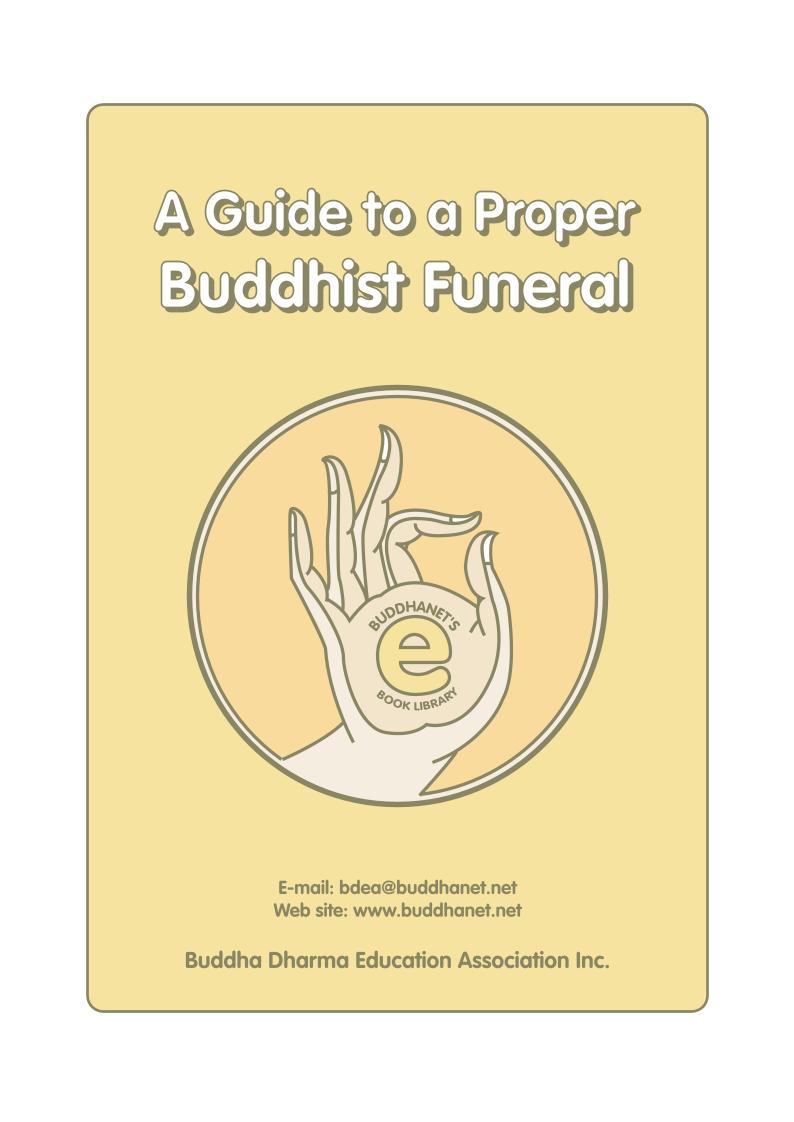 eBook: A Comprehensive Guide to Proper Buddhist Funeral Rites