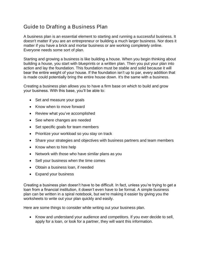 Essential eBook Guide to Crafting Your Winning Business Plan