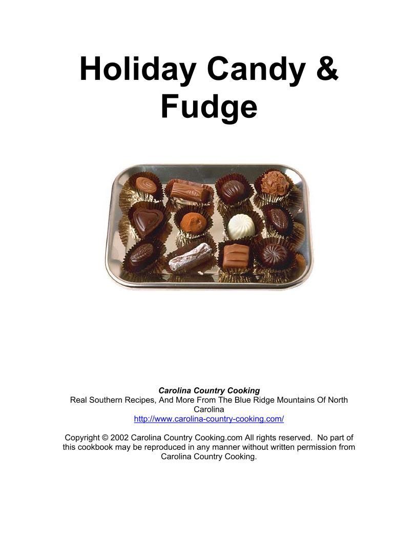 Irresistible eBook: Holiday Candy and Fudge Delights from the South