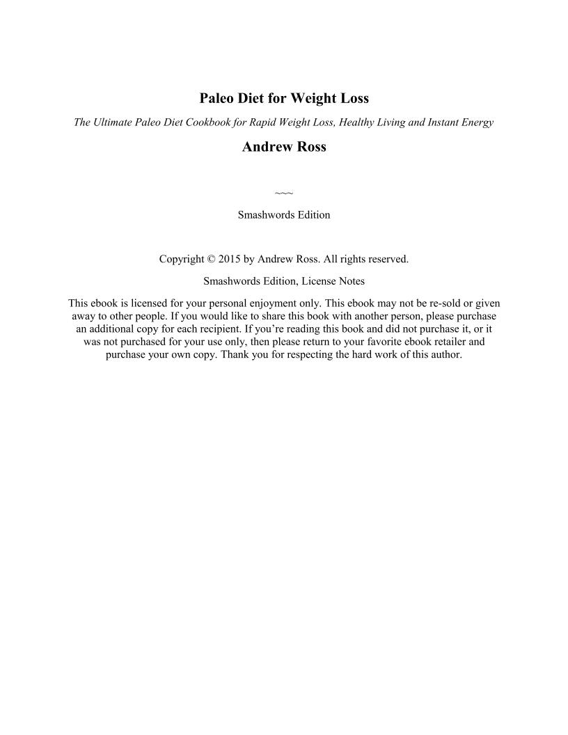 eBook: Ultimate Paleo Diet Cookbook for Rapid Weight Loss and Energy