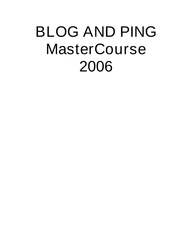Master Blogging and Pinging: The Essential eBook Tutorial