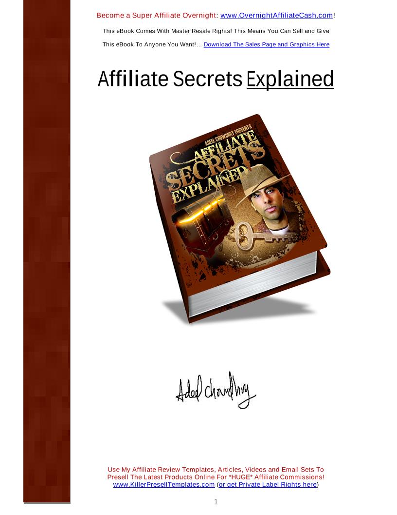 Unlock Affiliate Secrets: Become a Super Affiliate with This eBook Guide