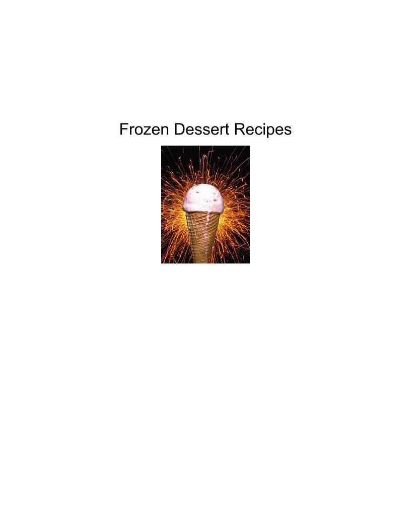 Delicious Frozen Dessert Recipes eBook: A Collection of Irresistible Ice Cream Flavors