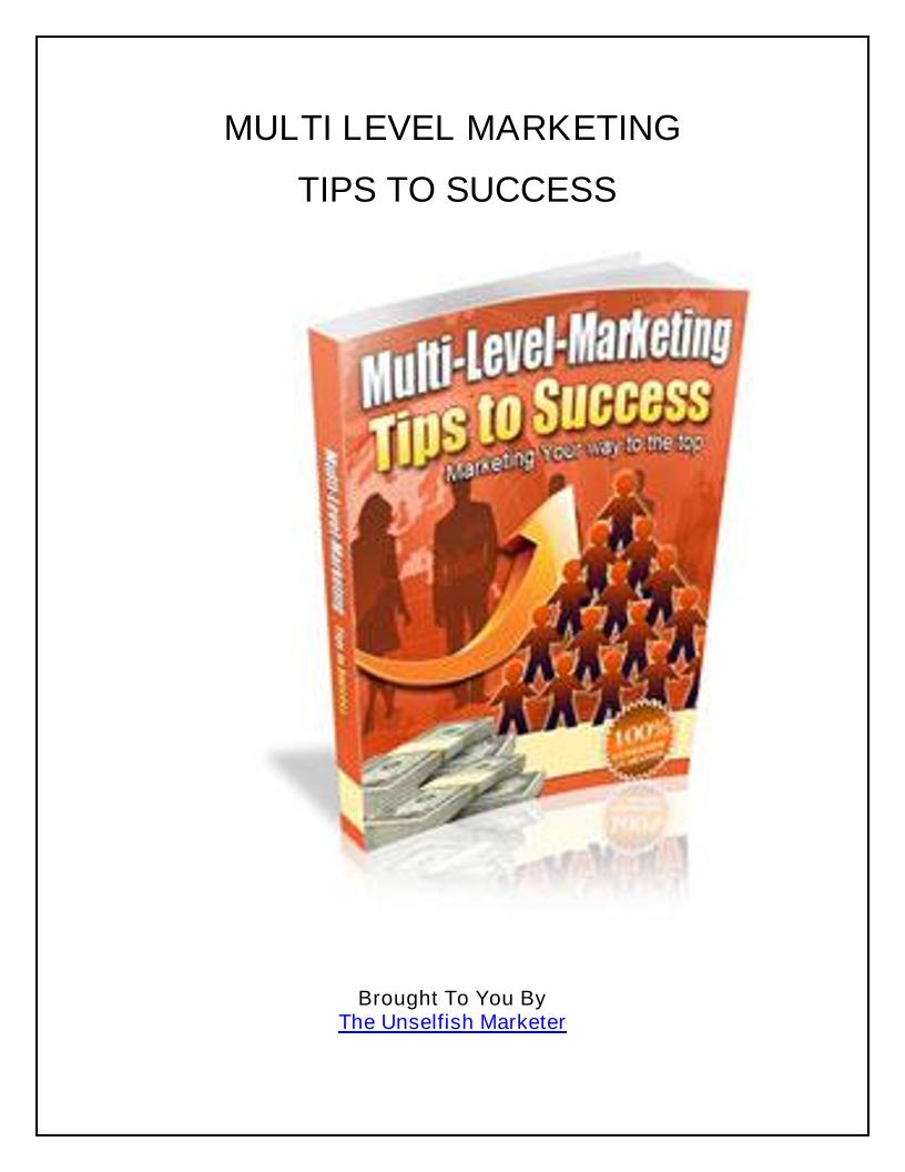 Unlock Success with Multi-Level Marketing eBook Essentials