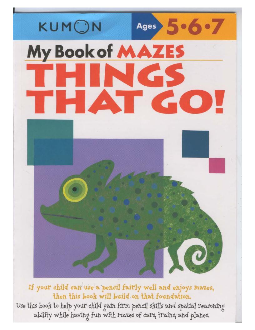eBook Fun: Mazes of Things That Go for Kids Ages 5-6-7