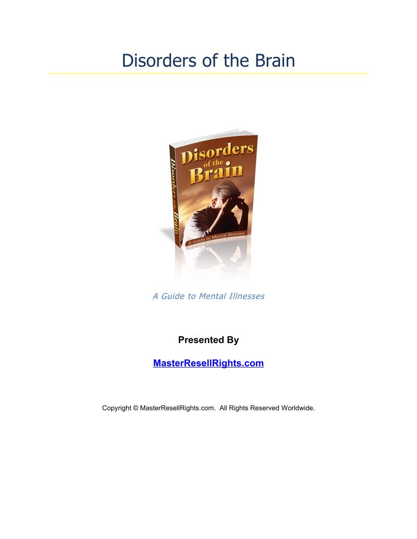 Essential eBook on Brain Disorders and Mental Illnesses: A Comprehensive Guide