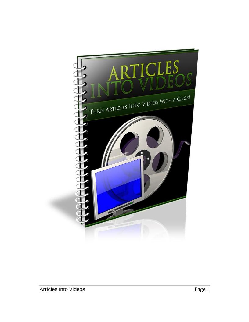 eBook: Transforming Articles into Videos for Marketing Mastery