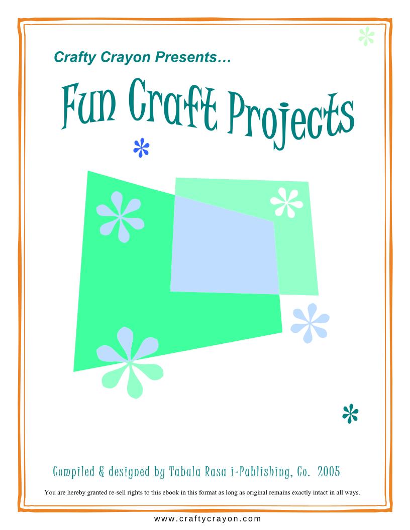 Fun Craft Projects eBook: Creative DIY Ideas for All Seasons