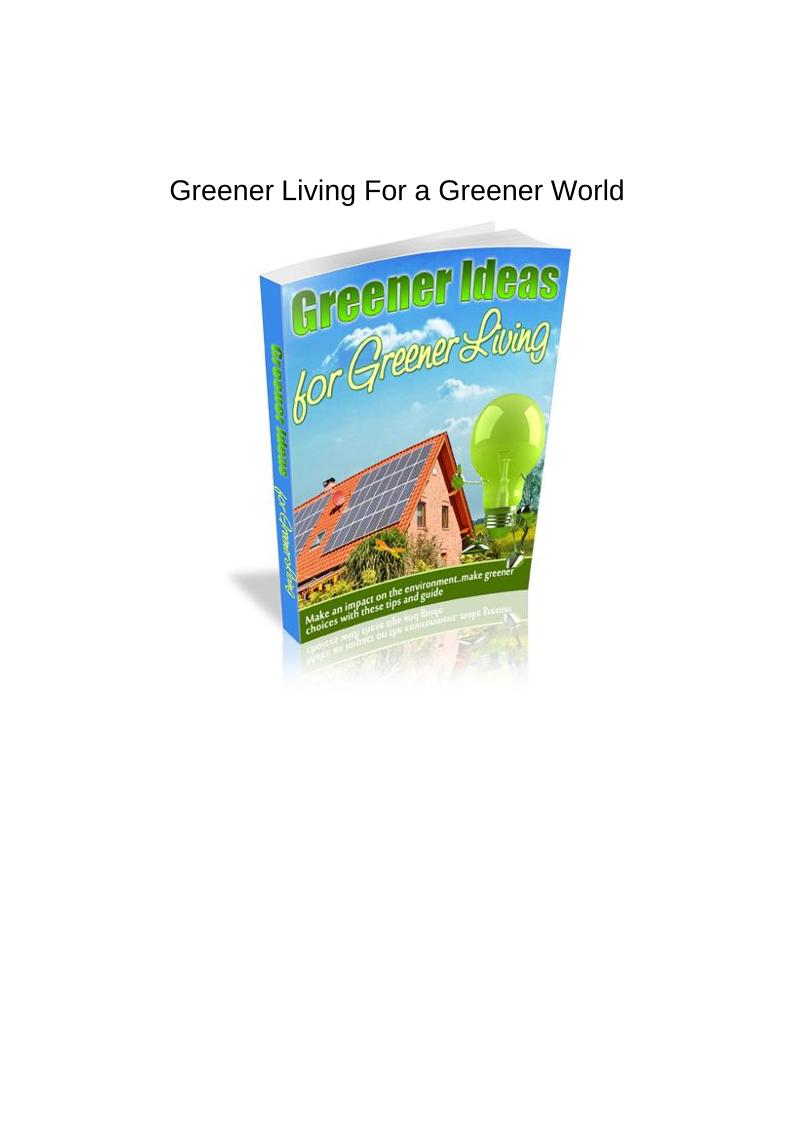 Empower Your Life with the eBook: Greener Living for a Greener World