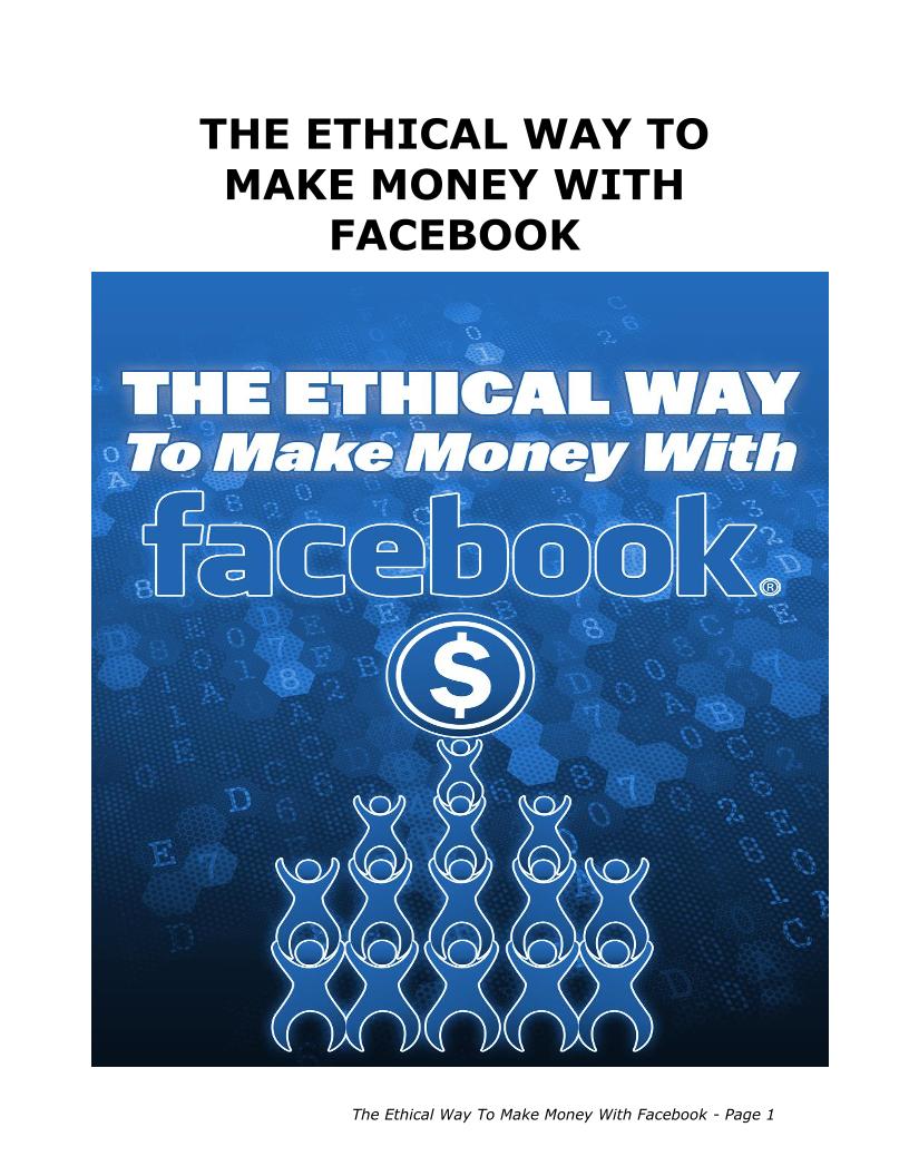 Discover the Ethical eBook Guide to Profiting on Facebook