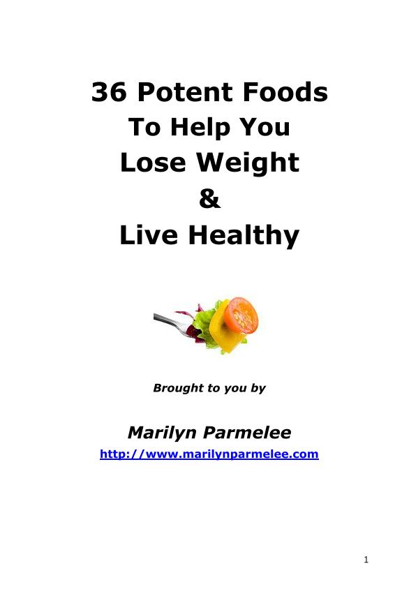 eBook: Discover 36 Potent Foods for Weight Loss and Healthy Living