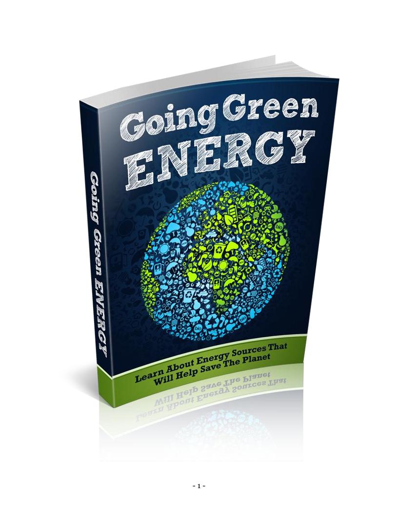 eBook: Going Green Energy – Discover Renewable Sources to Save the Planet