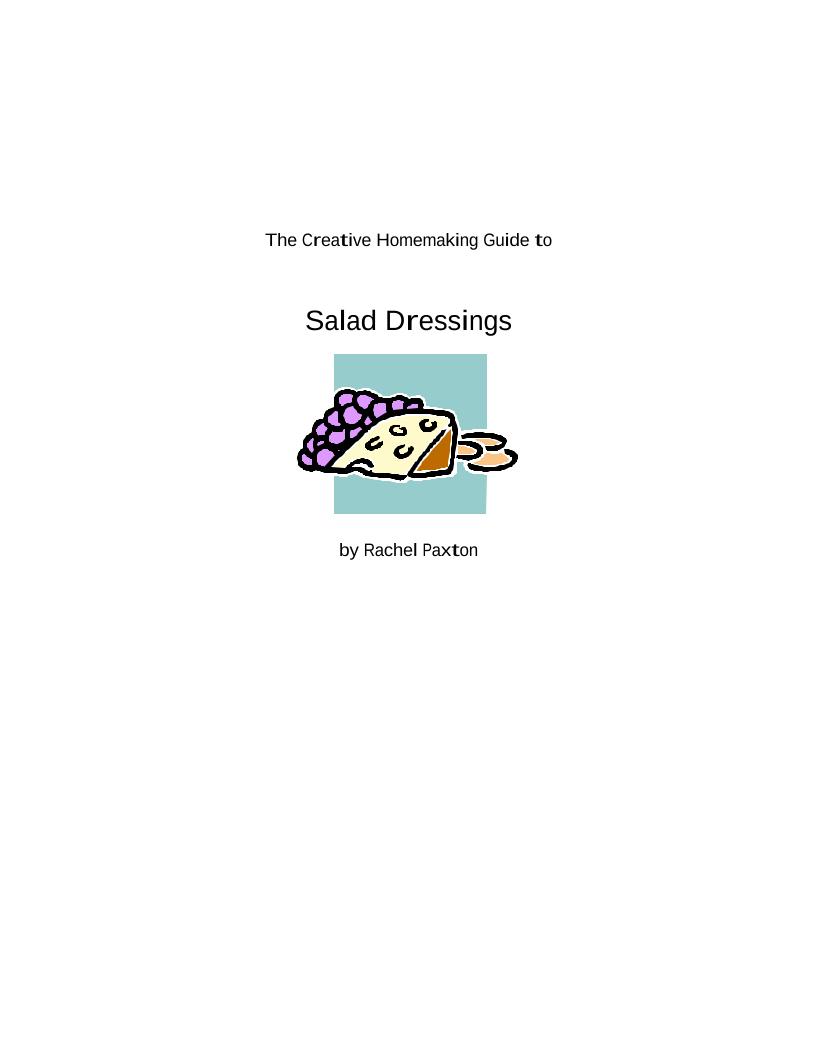 eBook: The Ultimate Guide to Creative Salad Dressings and Recipes