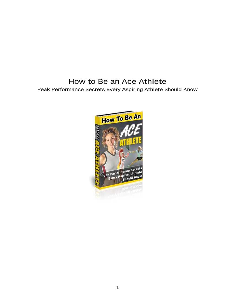 eBook: Unlock Peak Performance Secrets for Aspiring Ace Athletes