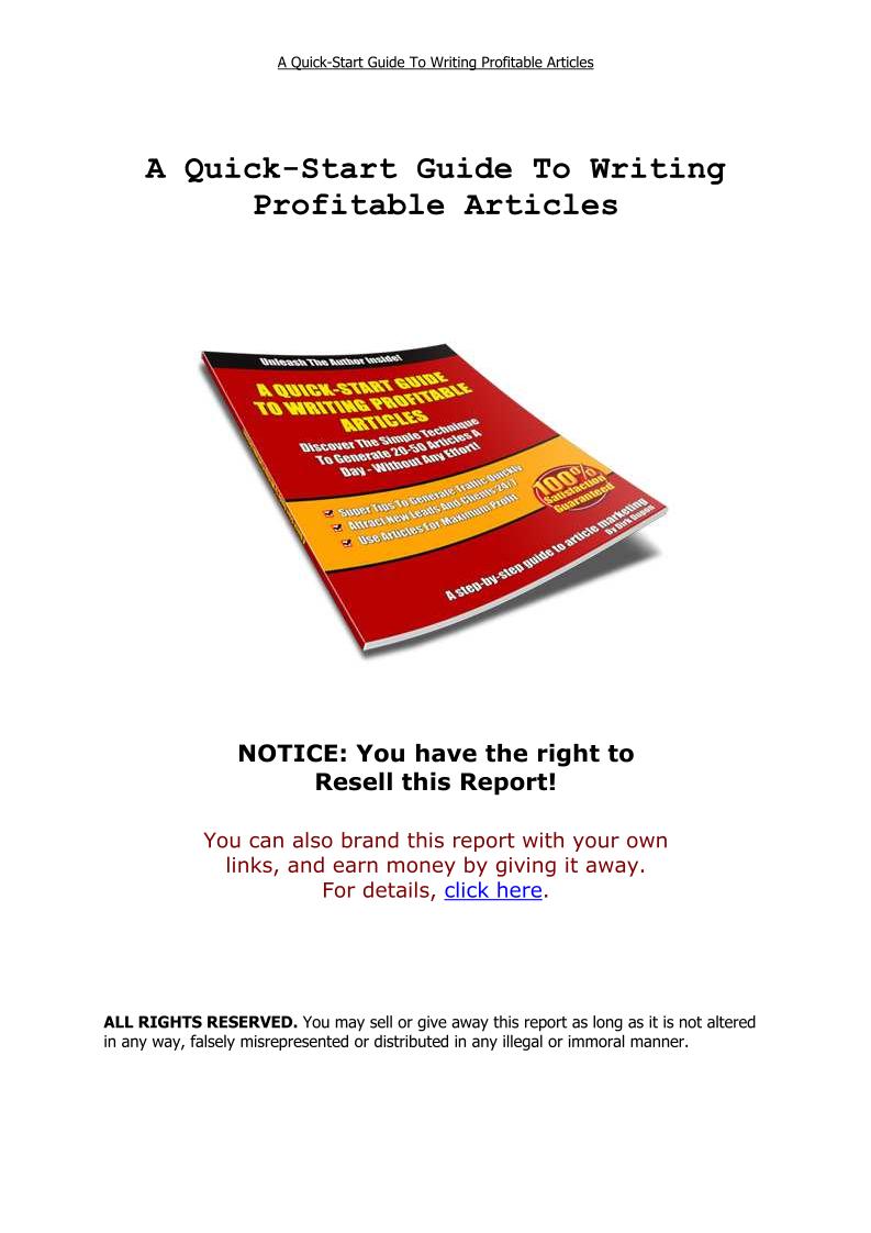 Unlock Secret Article Profits with This Essential eBook Guide