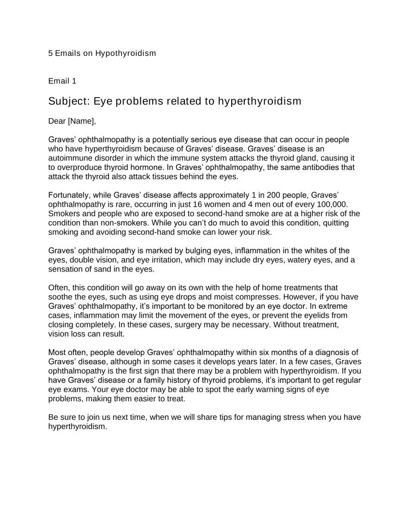 Discover the eBook on Hyperthyroidism: Emails with Essential Insights and Tips