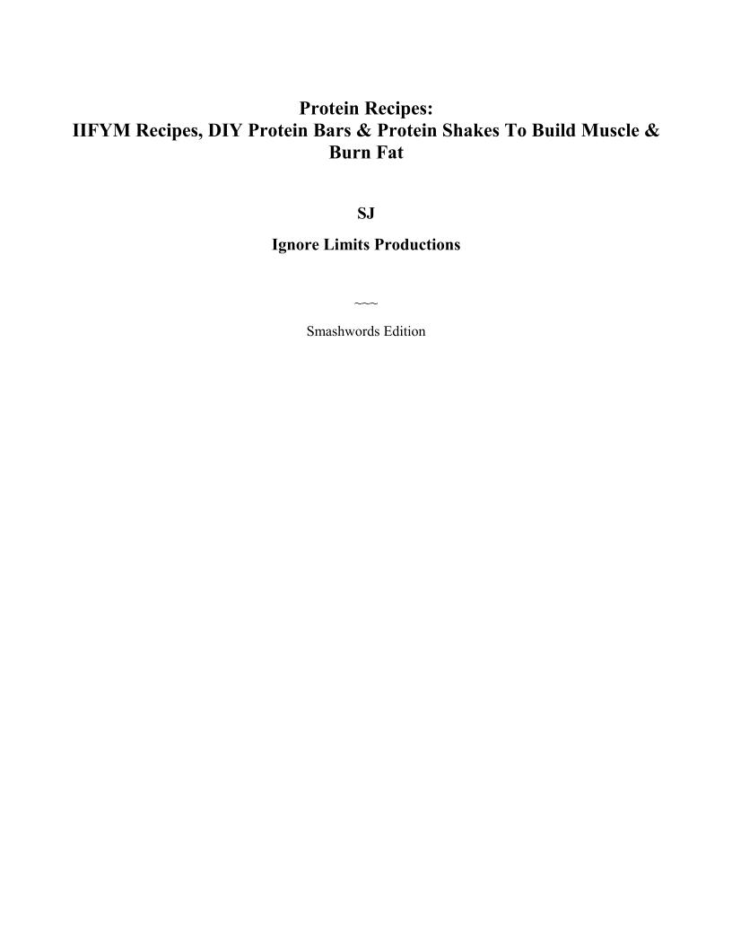 Ultimate eBook on Protein Recipes for Muscle Building and Fat Burning