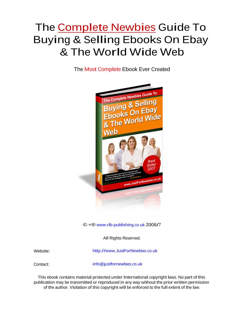 Ultimate eBook Guide for Newbies: Mastering Sales Secrets