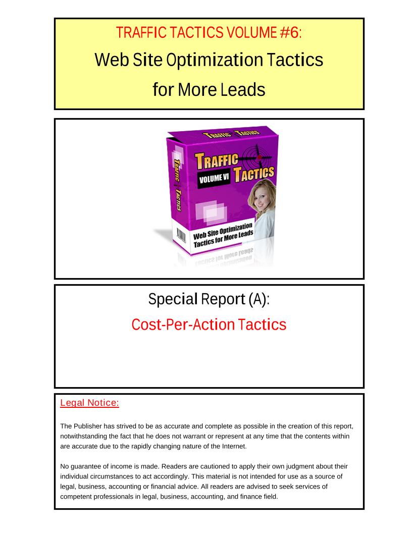 Discover the eBook on Cost-Per-Action Tactics for Effective Web Traffic