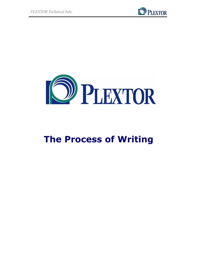 eBook: Mastering CD Writing with Plextor Advanced Technologies