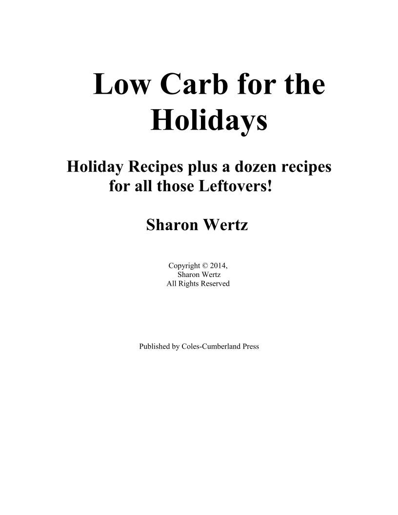 Explore the eBook Low Carb Holiday Recipes with Carbquik Delights