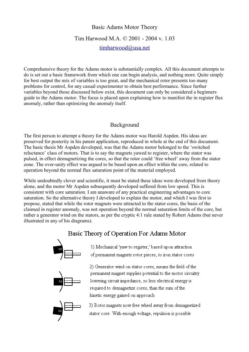 eBook: Discover the Fundamentals of Adams Motor Theory Today
