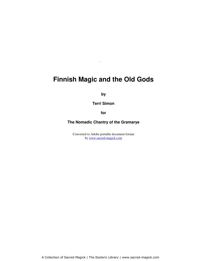 Discover the eBook on Finnish Magic and the Old Gods