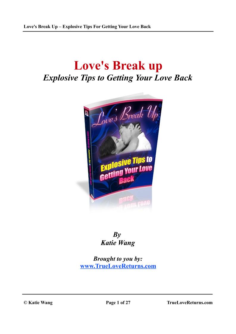 eBook: Explosive Strategies to Rekindle Lost Love and Heal Breakups