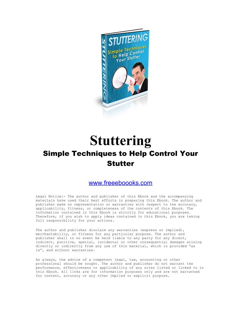 Unlock Fluent Speech: The Ultimate Stuttering eBook for Easy Techniques