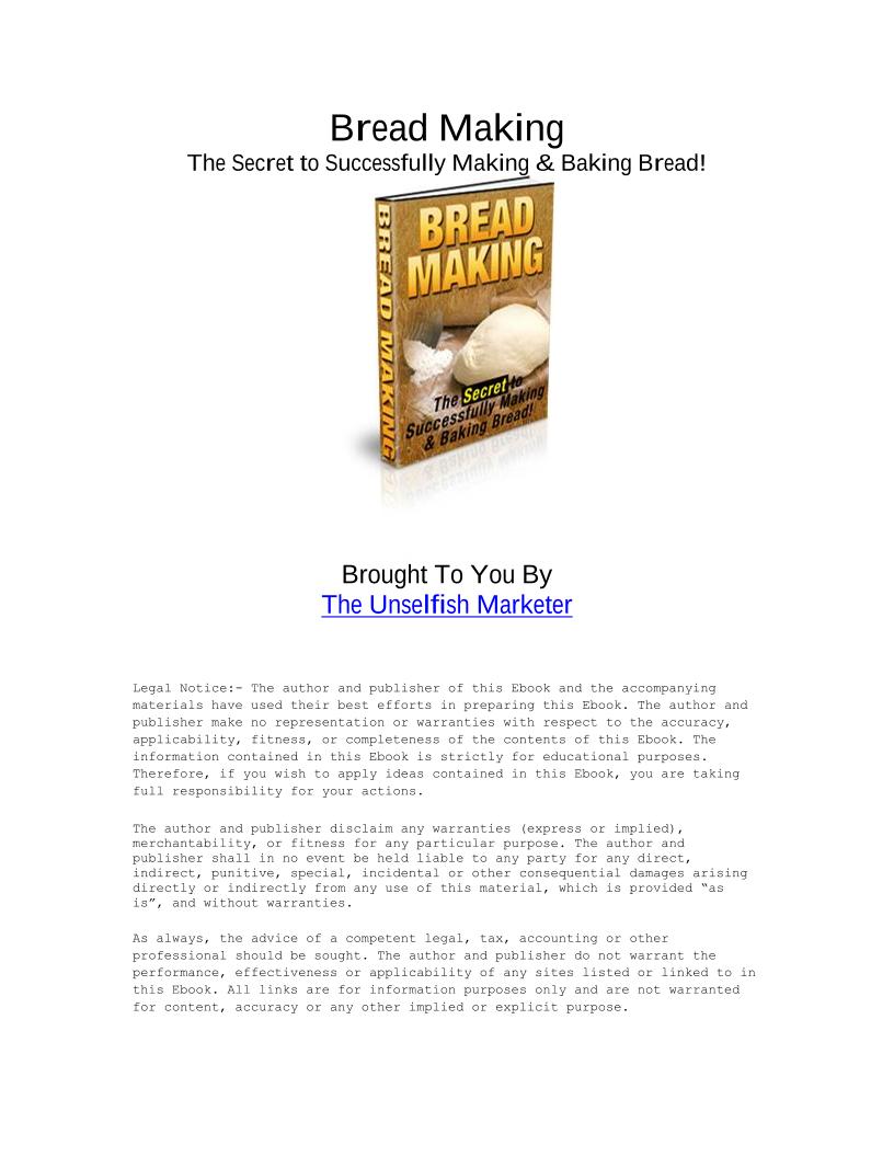 eBook: Master the Art of Bread Making and Baking Secrets