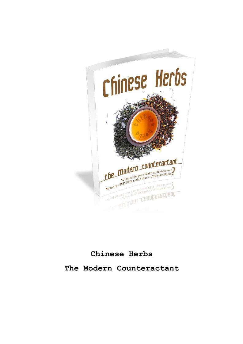 eBook: Unveiling Chinese Herbs as Modern Health Counteractants