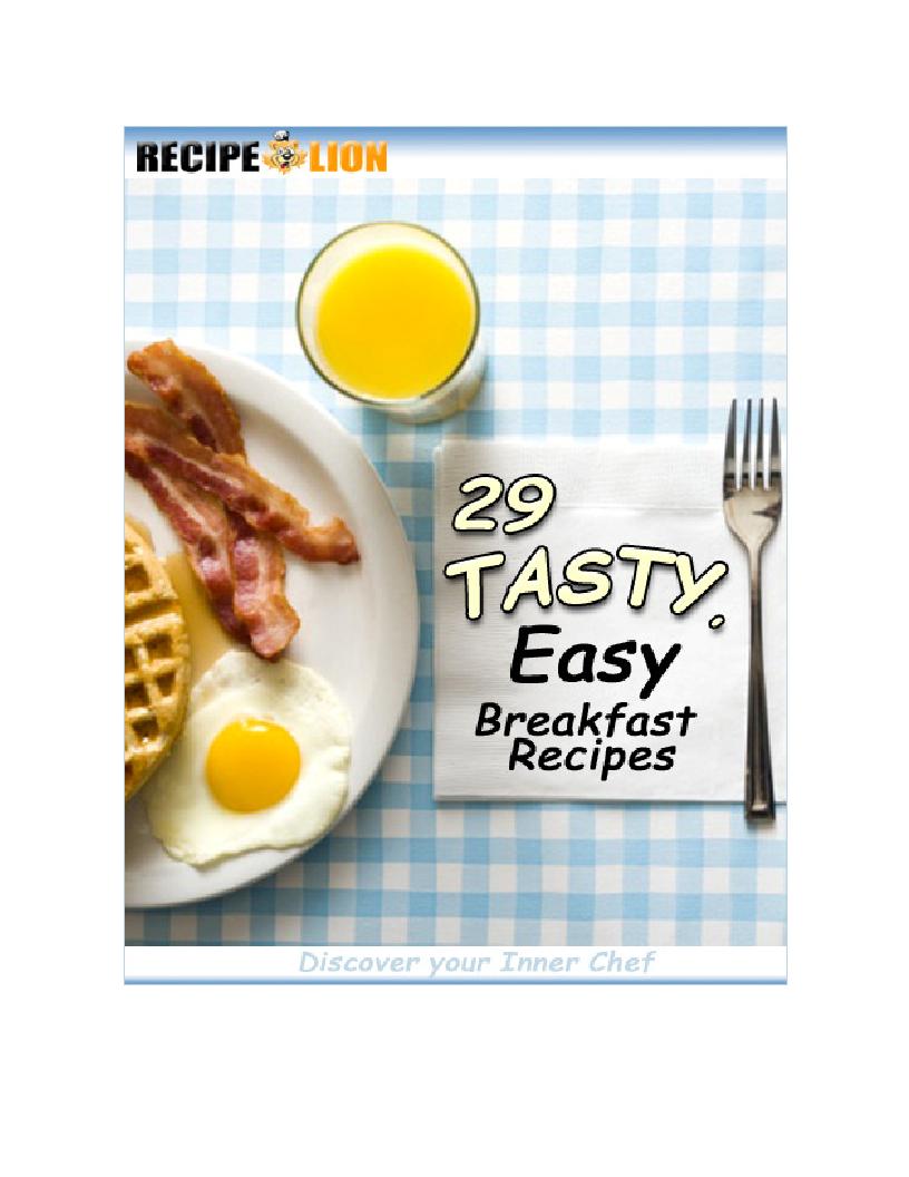 eBook: 29 Delicious and Easy Breakfast Recipes for Every Morning