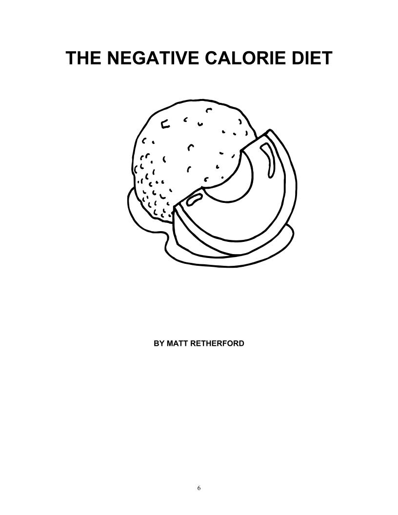 Unlock the Negative Calorie eBook for Easy Weight Loss Secrets