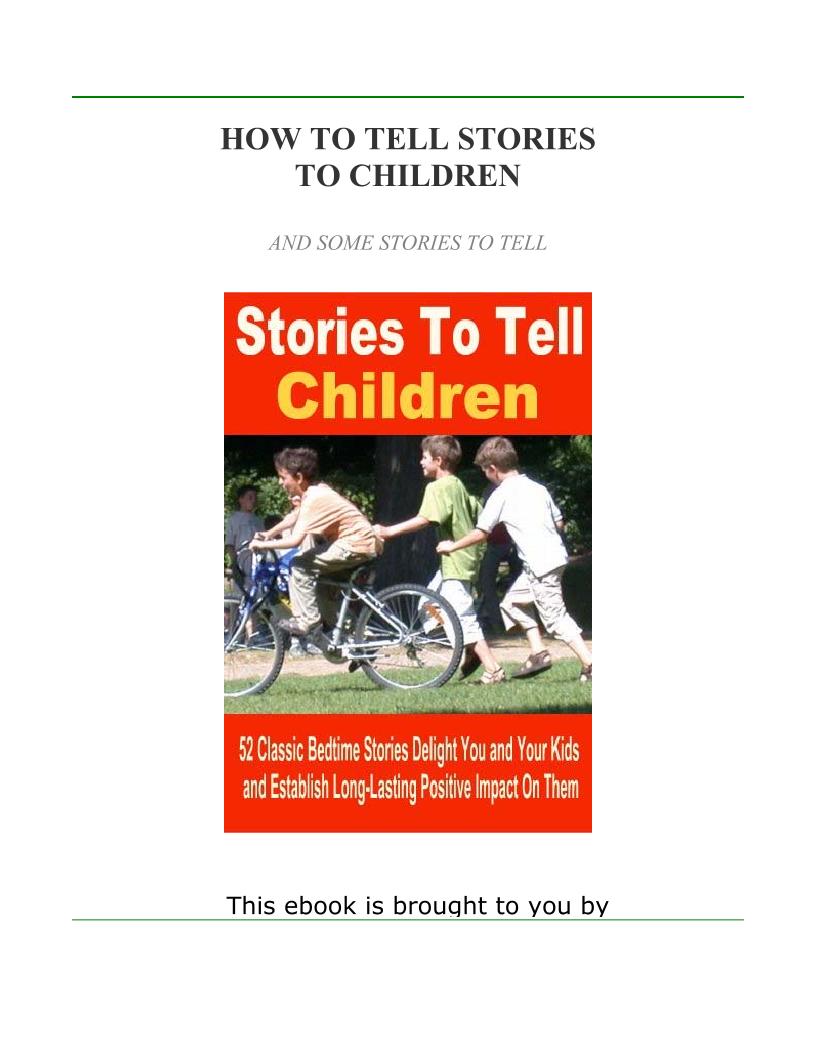 The Ultimate eBook on How to Tell Engaging Stories to Children