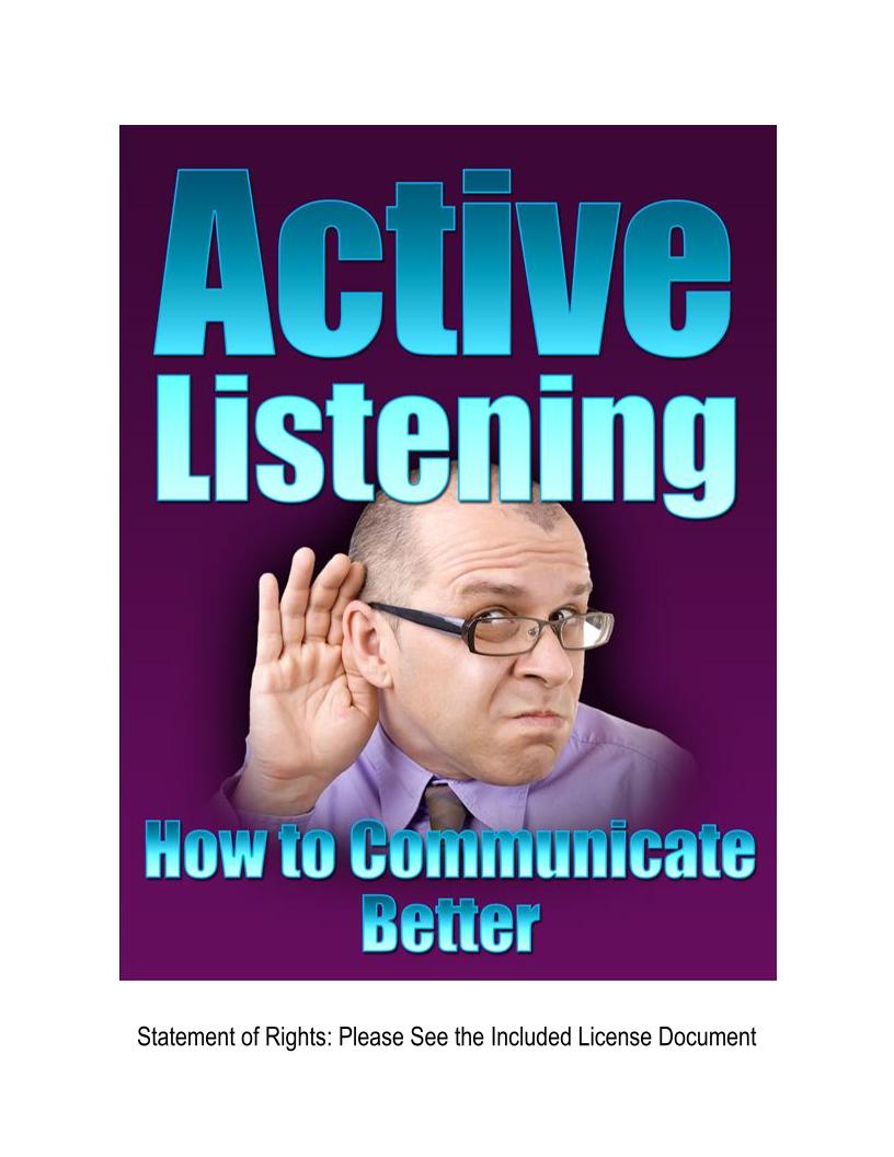 Unlock the Power of Active Listening: An Essential eBook Guide