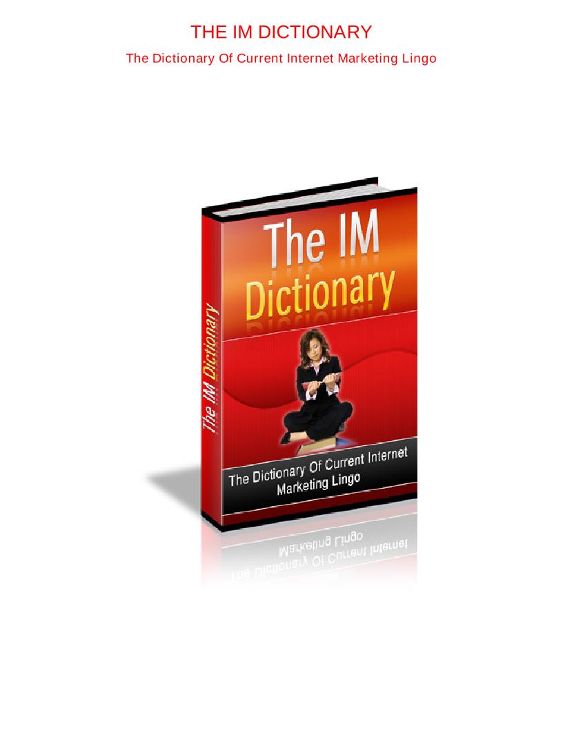 Unlock the Secrets of Internet Marketing with This Comprehensive eBook Dictionary