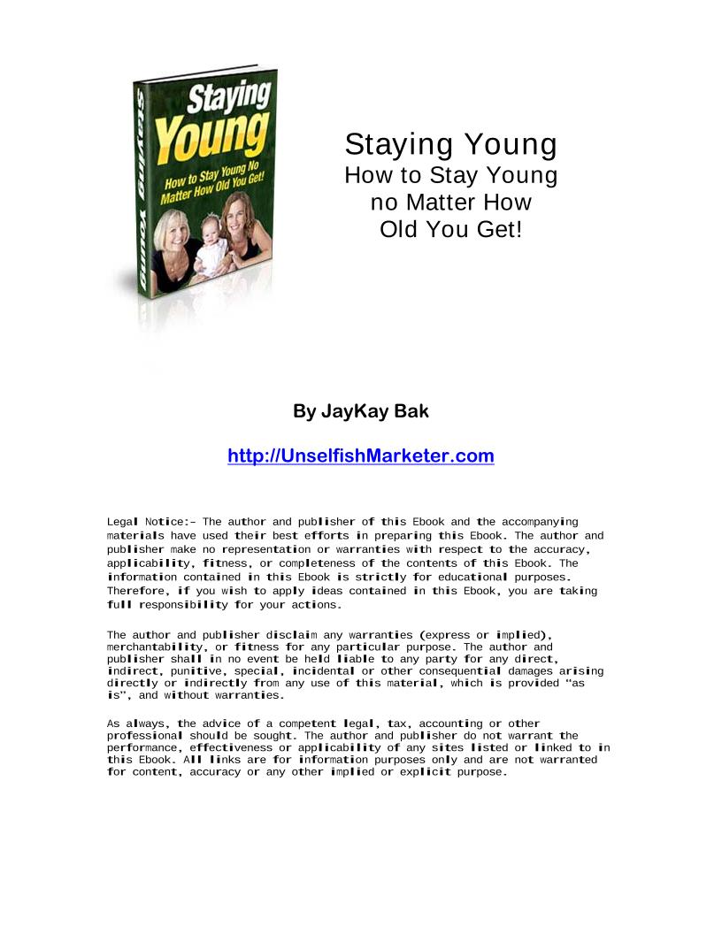 Unlock the Secrets of Eternal Youth eBook