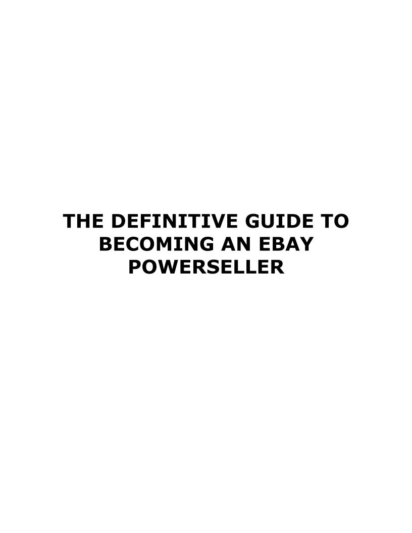 Unlock eBook Secrets to Becoming an eBay PowerSeller Today
