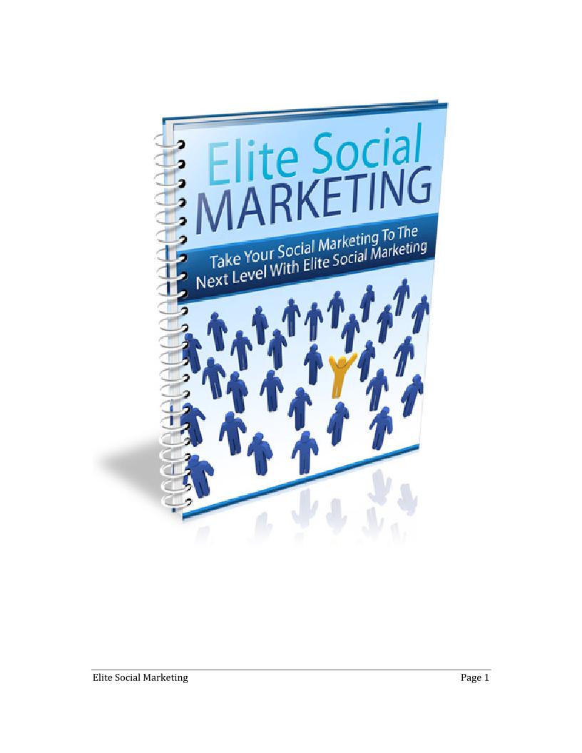 eBook: Mastering Elite Social Marketing for Online Business Success