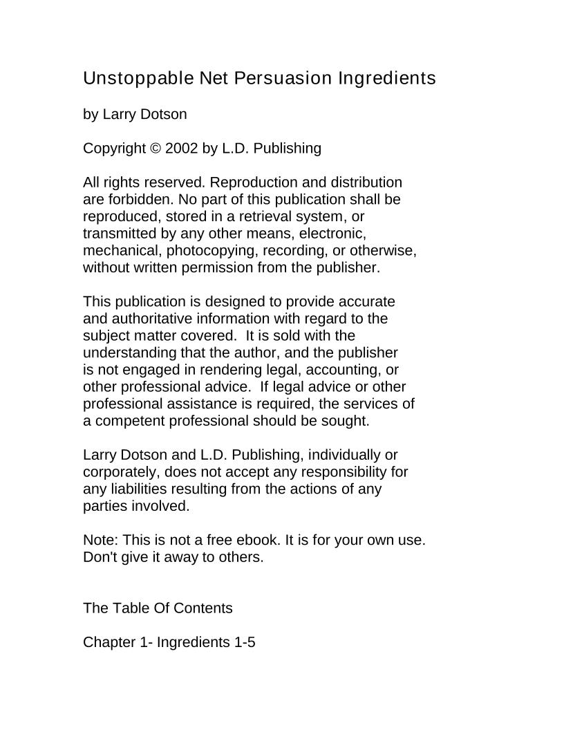 Unlock the Secrets of Unstoppable Net Persuasion eBook Essentials